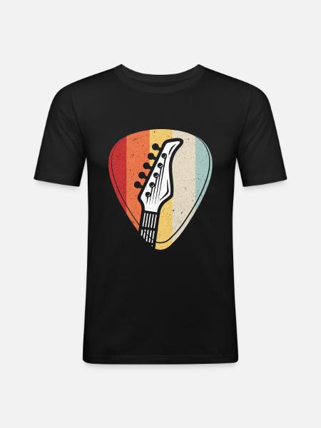 guitar - Men's Slim Fit T-Shirt - black