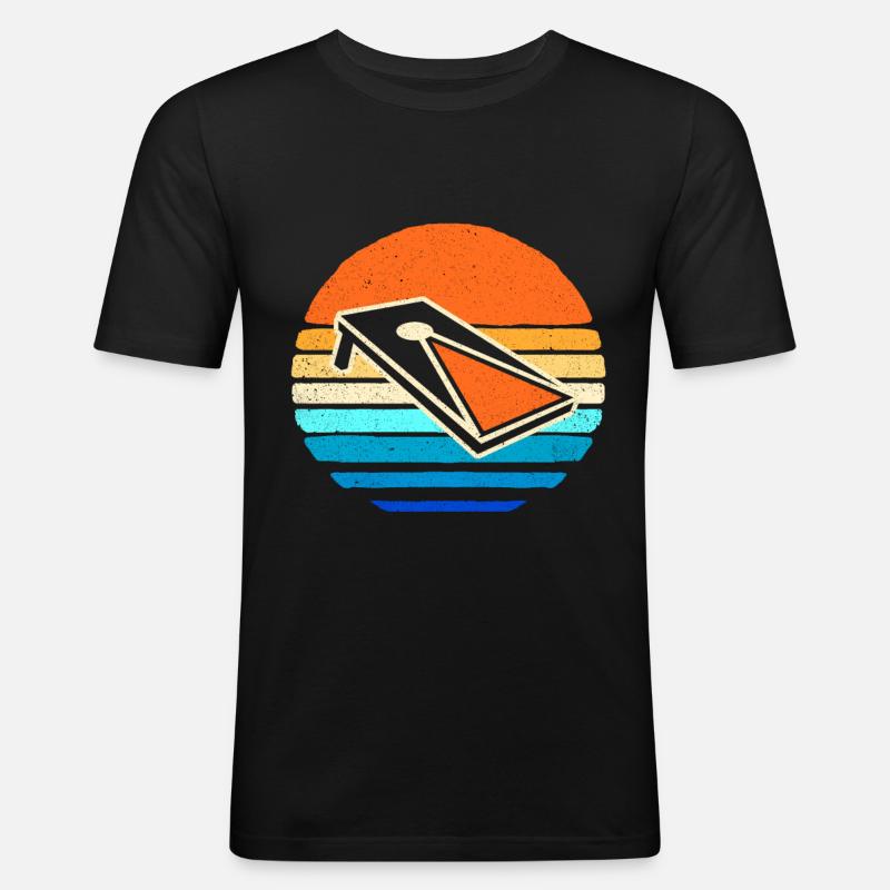 Cornhole - Männer Slim Fit T-Shirt - Schwarz