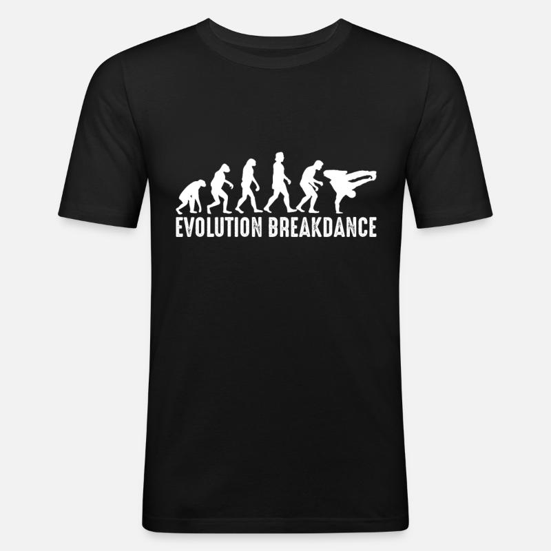 Évolution du break dance - T-shirt près du corps Homme - noir