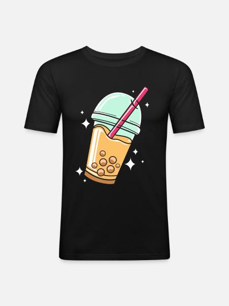 Bubble Tee Boba Tea - Men's Slim Fit T-Shirt - black