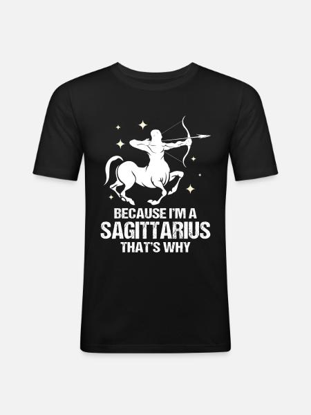 Zodiac sign Sagittarius - Men's Slim Fit T-Shirt - black