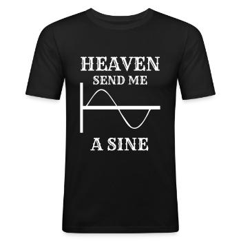 Heaven sends Sinus Funny math physics lover - Men's Slim Fit T-Shirt - black - Front - Nik (191cm)