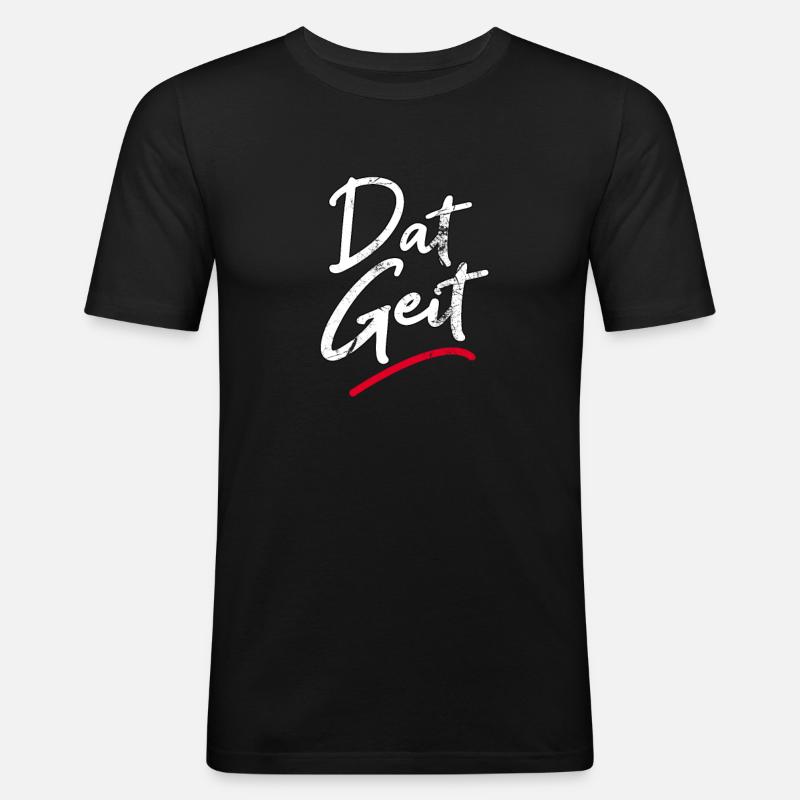 Dat Geit - Männer Slim Fit T-Shirt - Schwarz