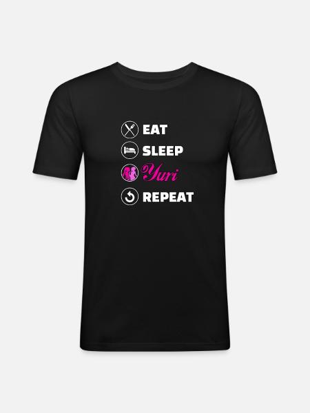 Anime yuri - Men's Slim Fit T-Shirt - black
