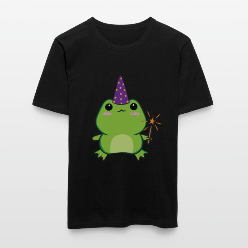 Cottagecore Aesthetic Kawaii Wizard Hat Magic Men's Slim Fit T-Shirt
