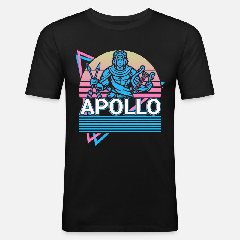 Apollo Griechischer Gott Geschenk - Männer Slim Fit T-Shirt - Schwarz