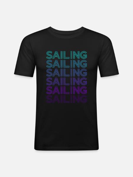 Sailing Retro - Men's Slim Fit T-Shirt - black