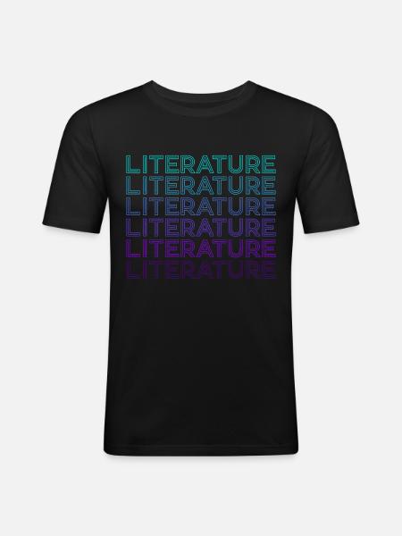 Literature Literature Literary Retro - Men's Slim Fit T-Shirt - black