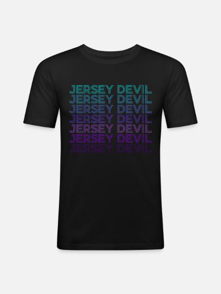Jersey Devil Cryptozoology Retro - Men's Slim Fit T-Shirt - black