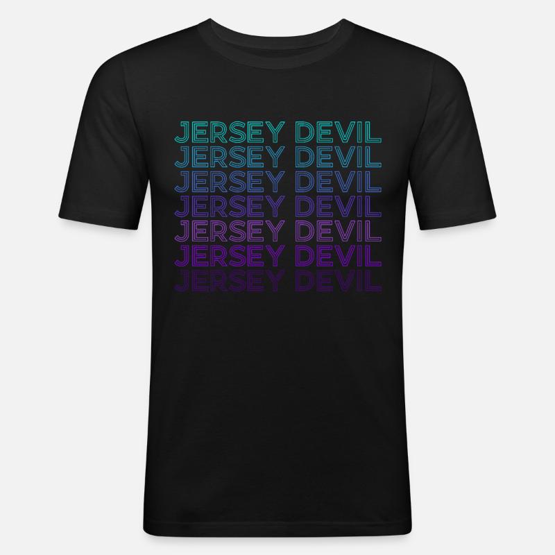 Jersey Devil Cryptozoology Retro - Men's Slim Fit T-Shirt - black
