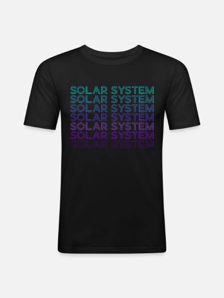 Solar System Astrology Retro - Men's Slim Fit T-Shirt - black