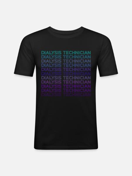 Dialysis Technician Dialysis Technician Retro - Men's Slim Fit T-Shirt - black