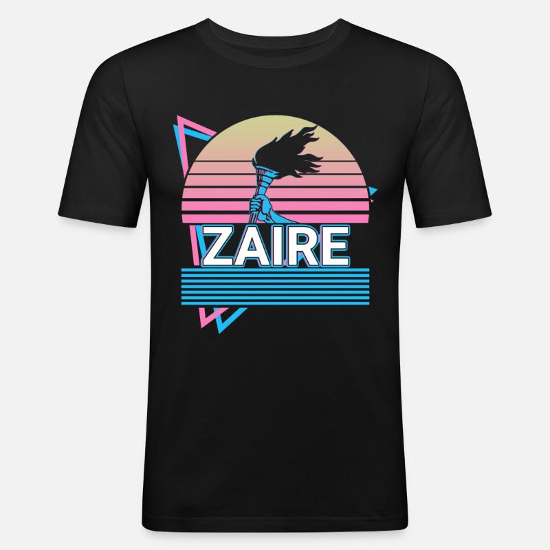 Zaire Congo CongoLese Retro Gift - Men's Slim Fit T-Shirt - black