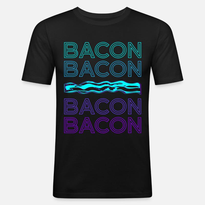 Speck Retro Geschenk - Männer Slim Fit T-Shirt - Schwarz