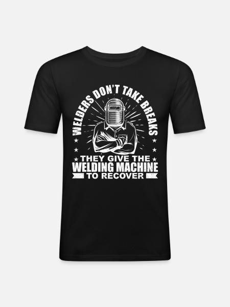 Funny Welder Welder Gift - Men's Slim Fit T-Shirt - black