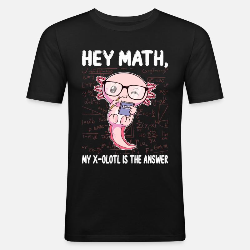 Funny Math Axolotl Math Gift - Men's Slim Fit T-Shirt - black