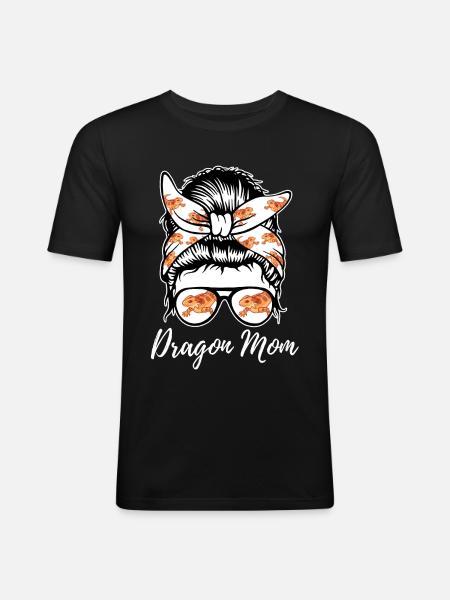 Bearded Dragon Lizard Gift - Men's Slim Fit T-Shirt - black