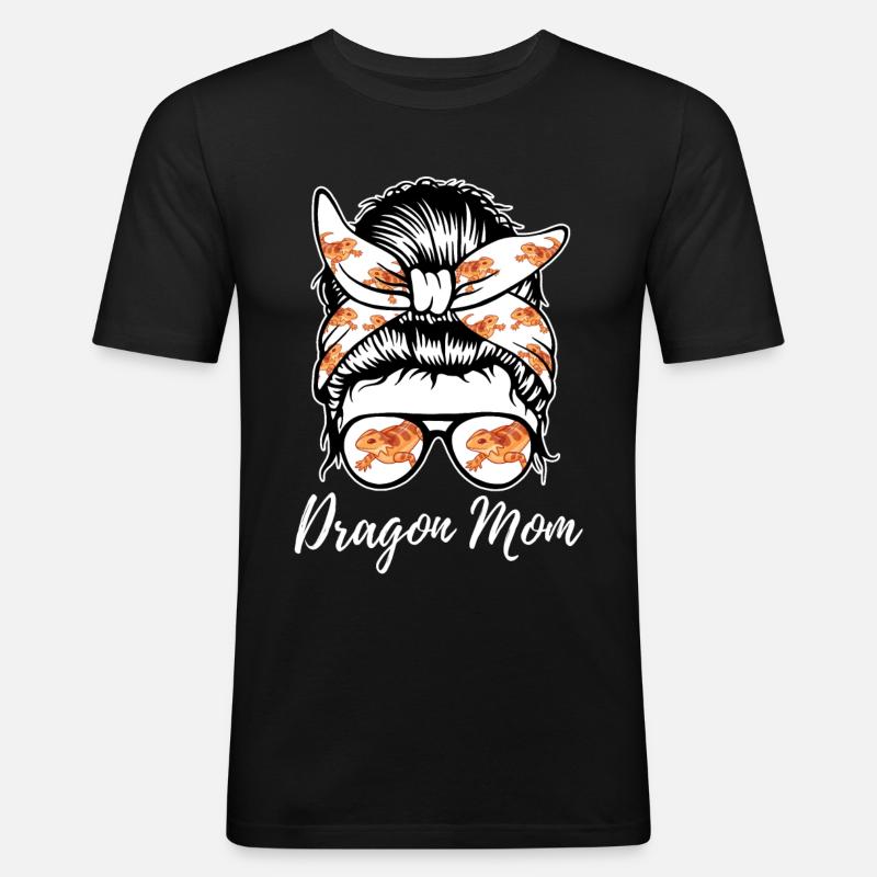 Bearded Dragon Lizard Gift - Men's Slim Fit T-Shirt - black