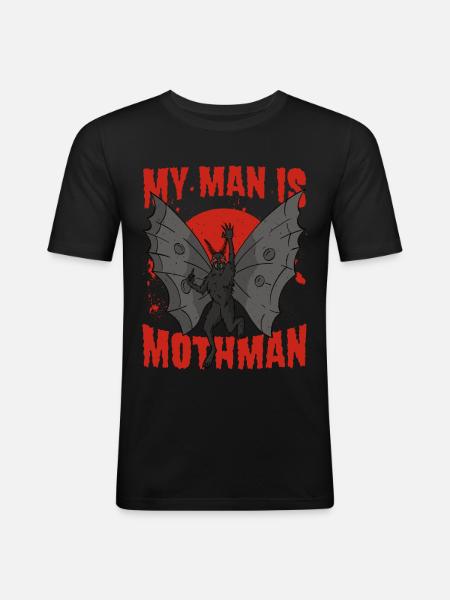 Mothman Crypto Cryptozoology Gift - Men's Slim Fit T-Shirt - black