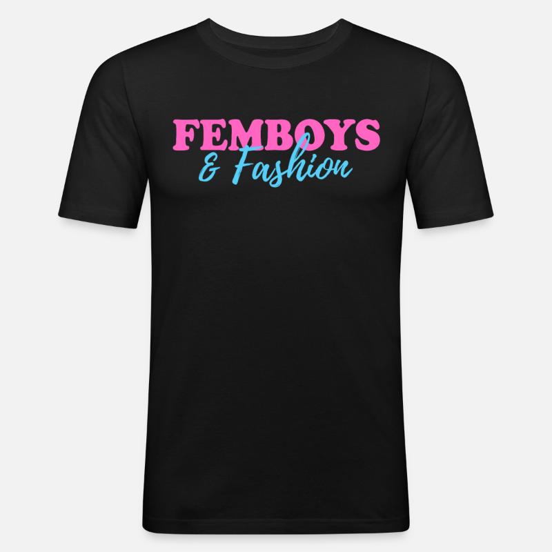 Femboy-Geschenk - Männer Slim Fit T-Shirt - Schwarz