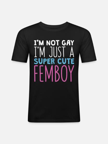 Funny Femboy Gift - Men's Slim Fit T-Shirt - black