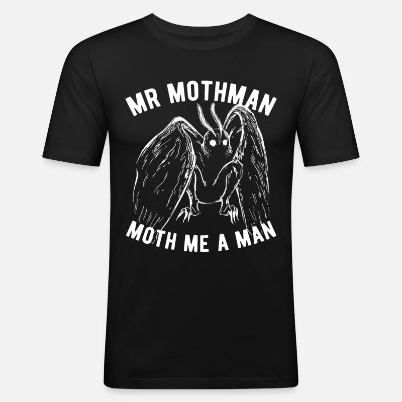 Mothman Kryptide Kryptozoologie - Männer Slim Fit T-Shirt - Schwarz