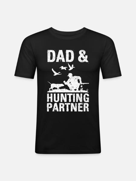 Fun waterfowl hunting duck hunt - Men's Slim Fit T-Shirt - black
