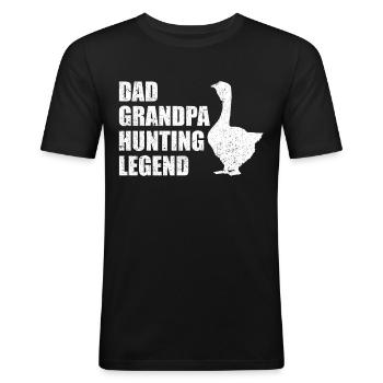 Funny Hunting Girl Hunter - Men's Slim Fit T-Shirt - black - Front - Nik (191cm)