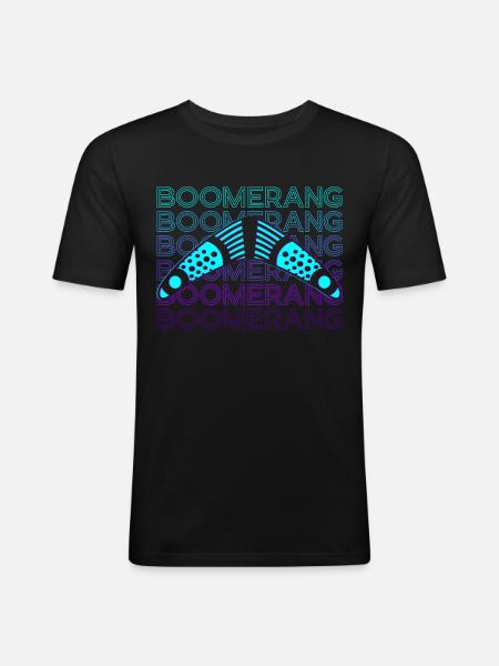 Boomerang Retro Gift - Men's Slim Fit T-Shirt - black