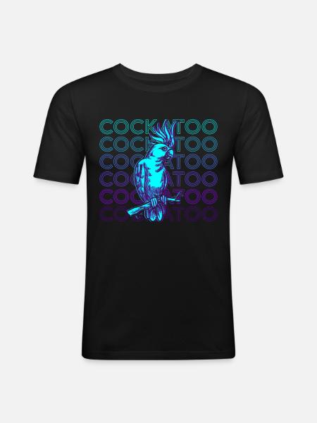 Kakadu Retro Gift - Men's Slim Fit T-Shirt - black