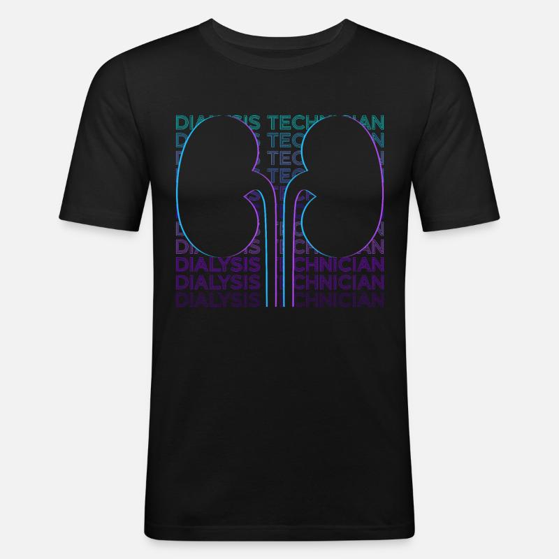 Dialyse-Techniker Hämodialyse Dialyse-Techniker Ge - Männer Slim Fit T-Shirt - Schwarz