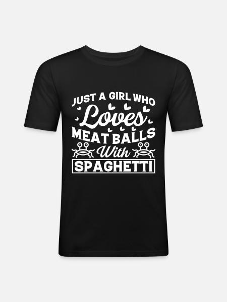 Flying Spaghetti Monster FSM - Men's Slim Fit T-Shirt - black