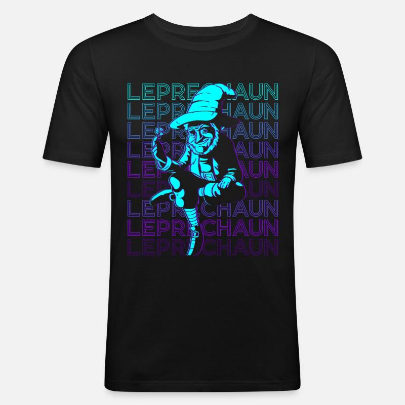 Kobold Retro - Männer Slim Fit T-Shirt - Schwarz