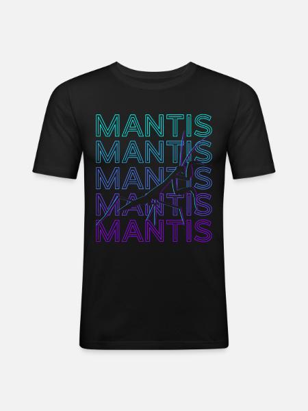 Mantis Praying Mantis Retro - Men's Slim Fit T-Shirt - black