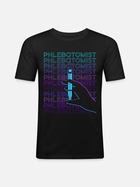 Phlebotomist Phlebotomy Retro - Men's Slim Fit T-Shirt - black