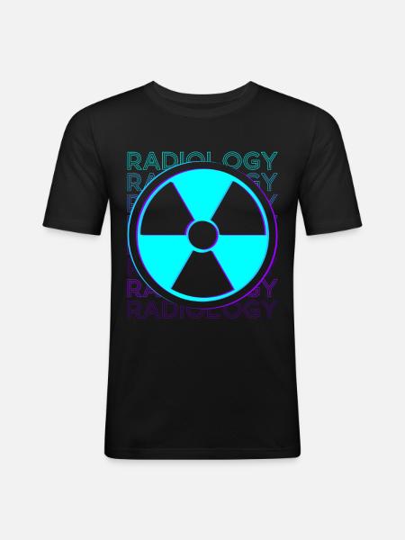 Radiology Radiologist Rad Tech Retro - Men's Slim Fit T-Shirt - black
