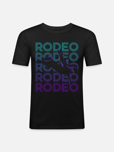 Rodeo Equestrian Retro - Men's Slim Fit T-Shirt - black