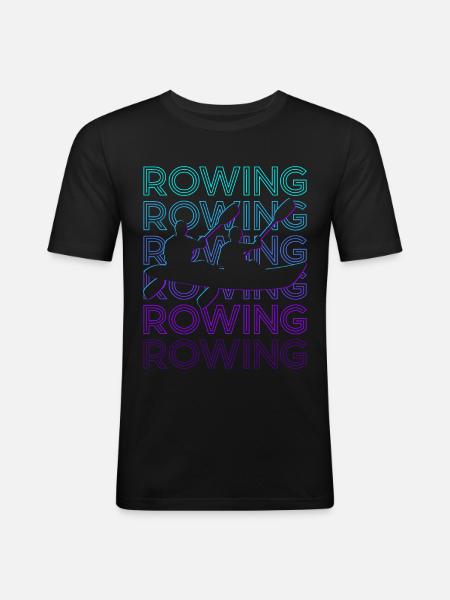 Rowing Retro - Men's Slim Fit T-Shirt - black