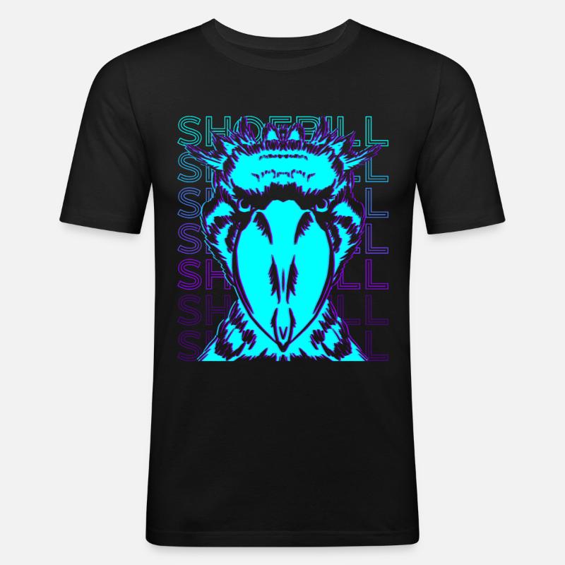 Schuhschnabel Retro - Männer Slim Fit T-Shirt - Schwarz