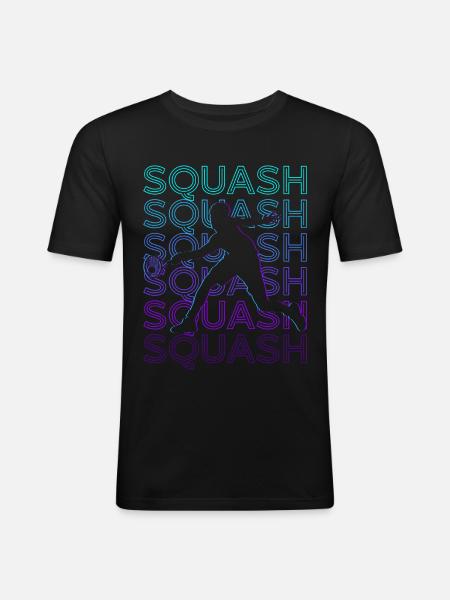 Squash Player Retro - Men's Slim Fit T-Shirt - black