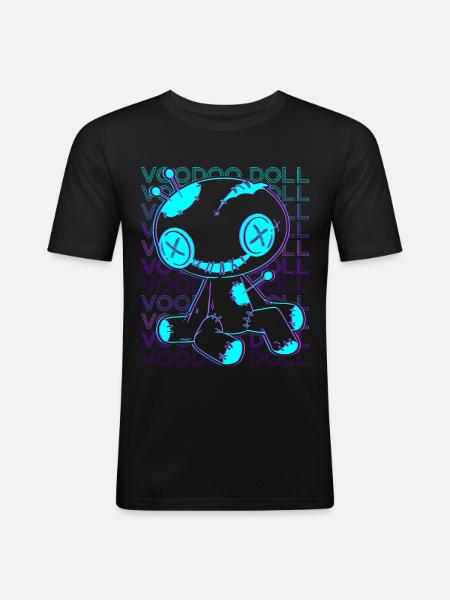 Voodoo Doll Witchcraft Retro - Men's Slim Fit T-Shirt - black
