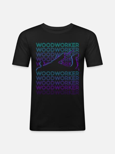 Menuisier Menuiserie Menuiserie Charpentier - T-shirt près du corps Homme - noir