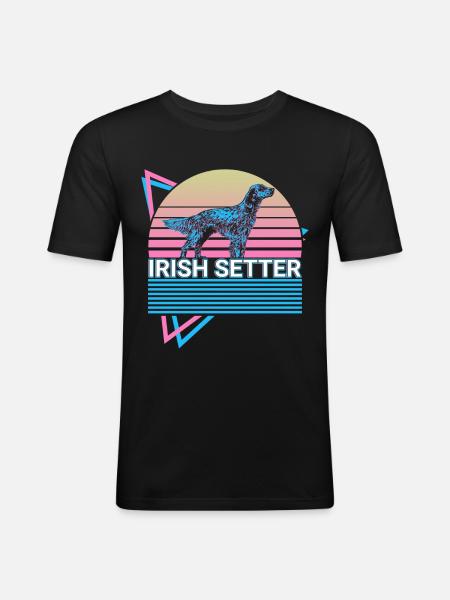 Irish Setter Retro - Men's Slim Fit T-Shirt - black