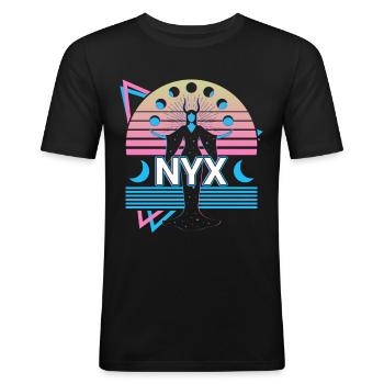Nyx Griechische Göttin Antike griechische Mytholog - Männer Slim Fit T-Shirt - Schwarz - Vorne - Nik (191cm)