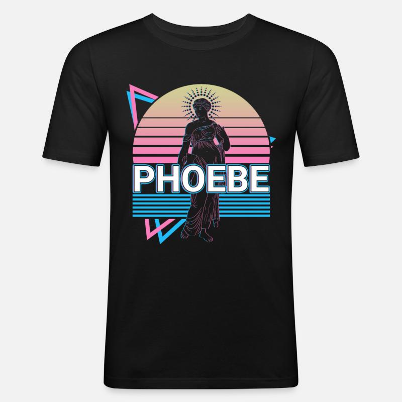 Phoebe Titan Dea Mitologia greca antica - Maglietta aderente da uomo - nero
