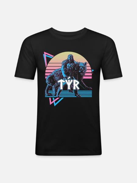 Tyr Norse God Asgard Norse Mythology Re - Men's Slim Fit T-Shirt - black