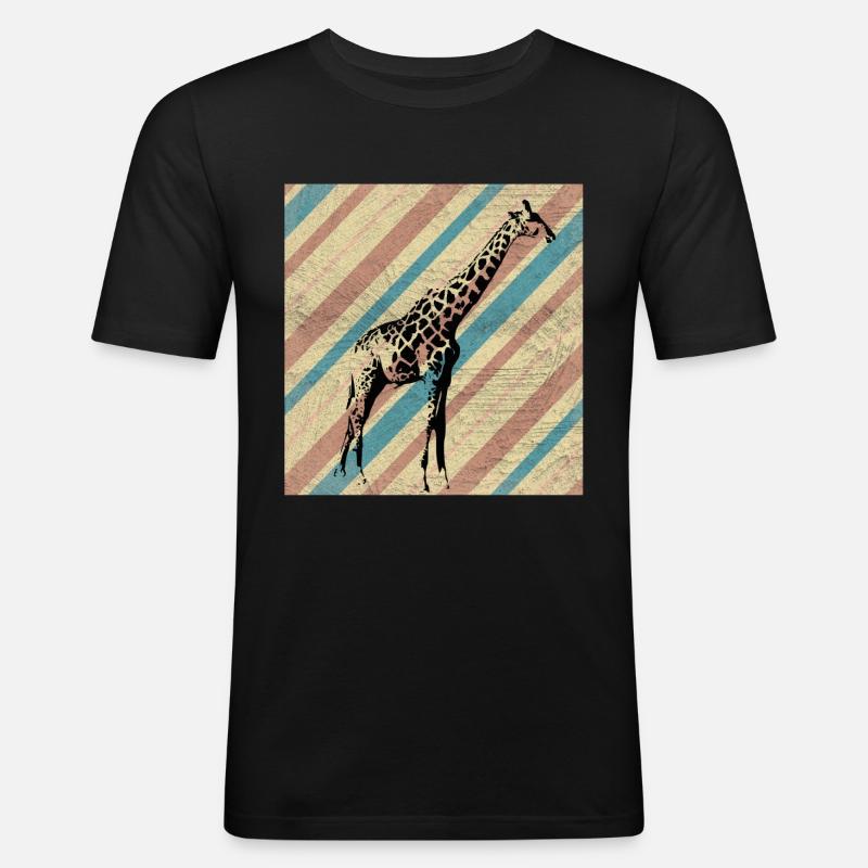 Safari - Männer Slim Fit T-Shirt - Schwarz