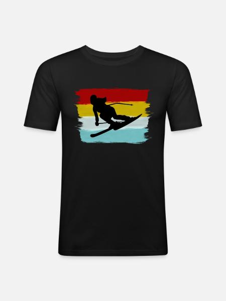 ski - Men's Slim Fit T-Shirt - black