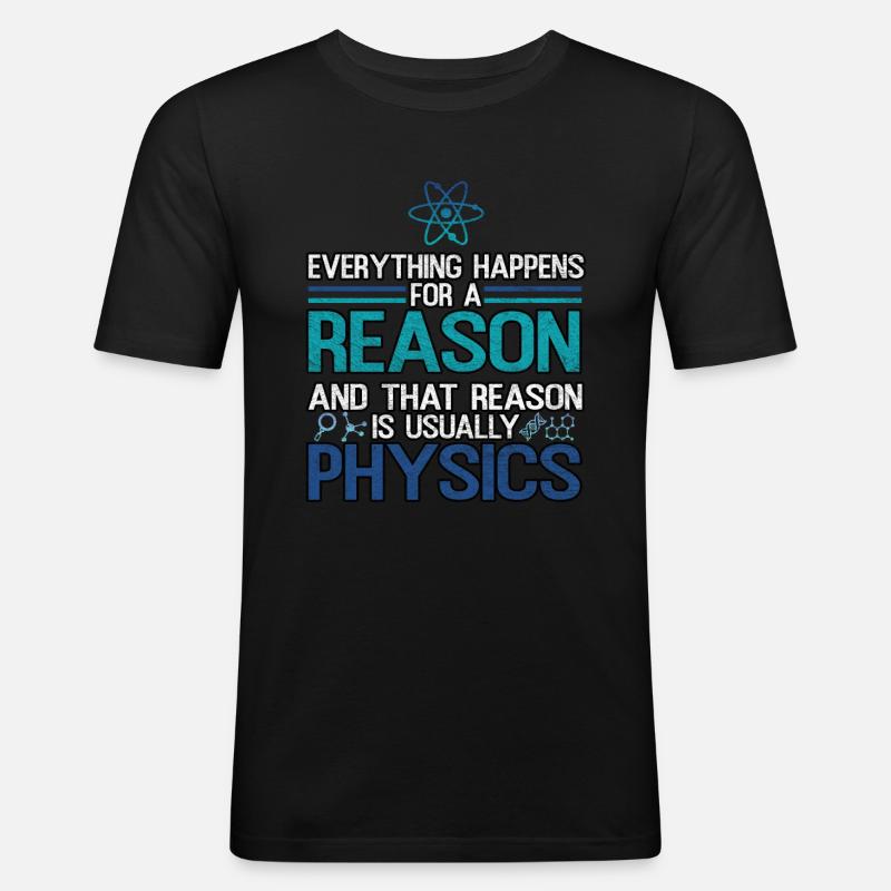 Physiker - Männer Slim Fit T-Shirt - Schwarz