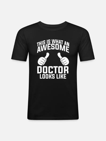 Läkare Läkare Medicin Medicin Läkare Läkare - Slim Fit T-shirt herr - svart
